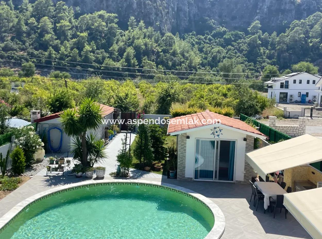 4 1 Villa Zum Verkauf In 720M2 Grundstück In Dalyan Gülpınar