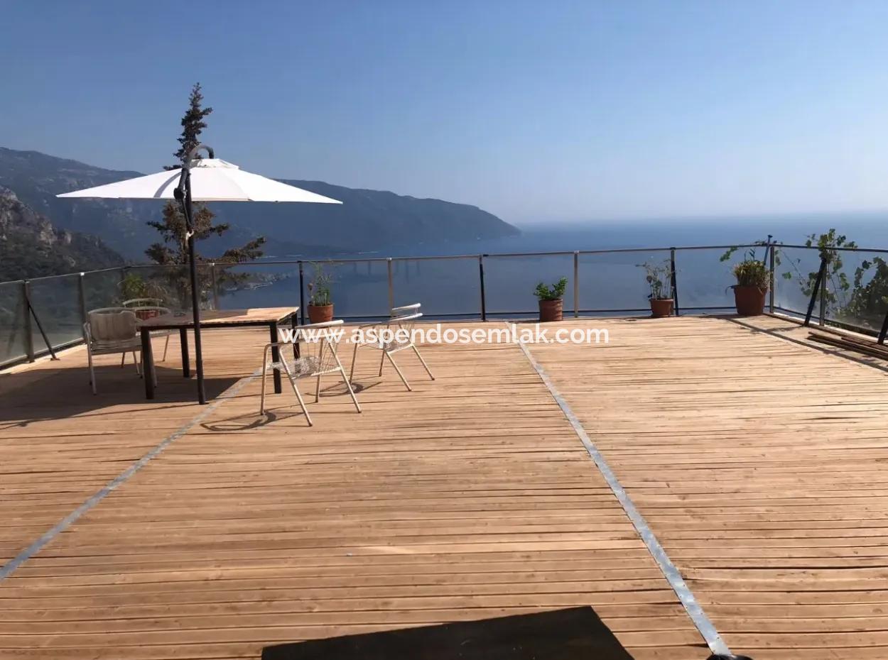 Faralya Satılık Villa Faralyan Full Deniz Manzaralı Satılık Satılık Villa